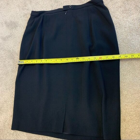 Maxmara Black wool zippered pencil skirt size 14 - Picture 6 of 7